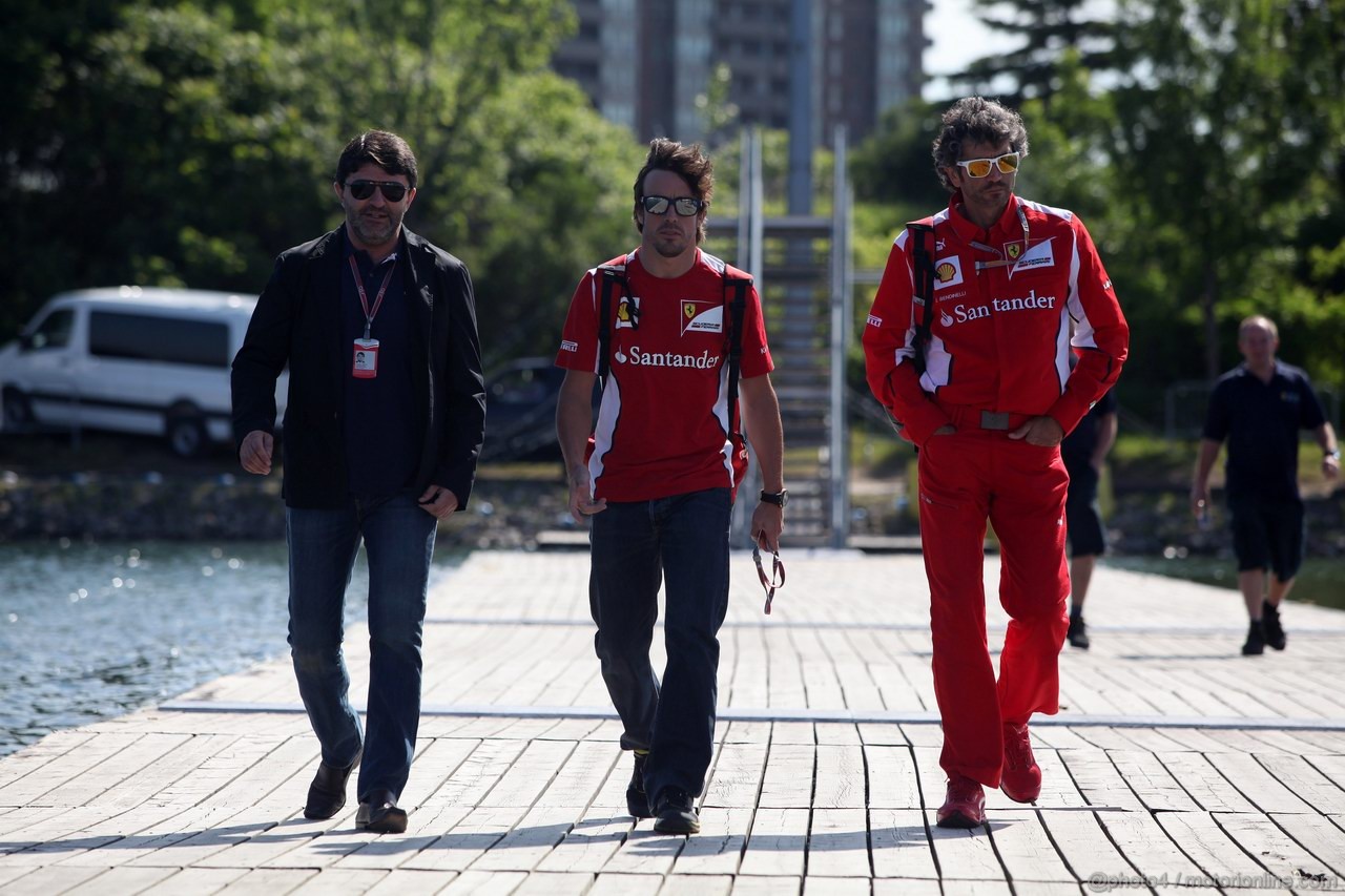 GP CANADA, 07.06.2012- Luis Garcia Abad (ESP), manager of Fernando Alonso (ESP) e Fernando Alonso (ESP) Ferrari F2012 