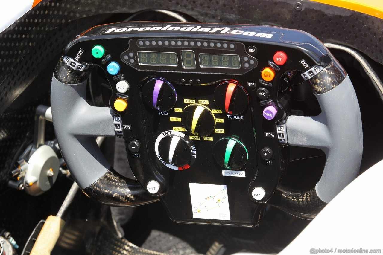 GP CANADA, 07.06.2012- Steering wheel of Sahara Force India F1 Team VJM05