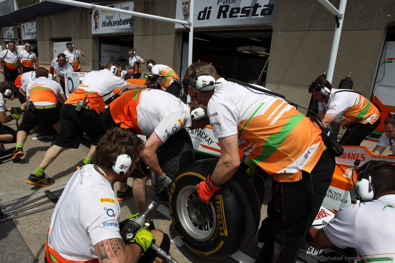 GP CANADA, 07.06.2012- Pit Stop of Force India