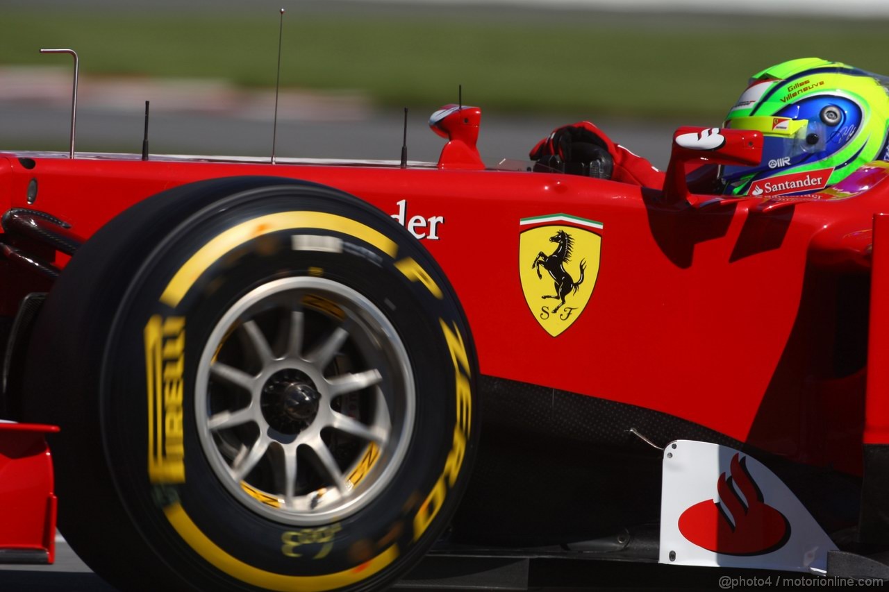 GP CANADA, 09.06.2012- Prove Libere 3, Felipe Massa (BRA) Ferrari F2012