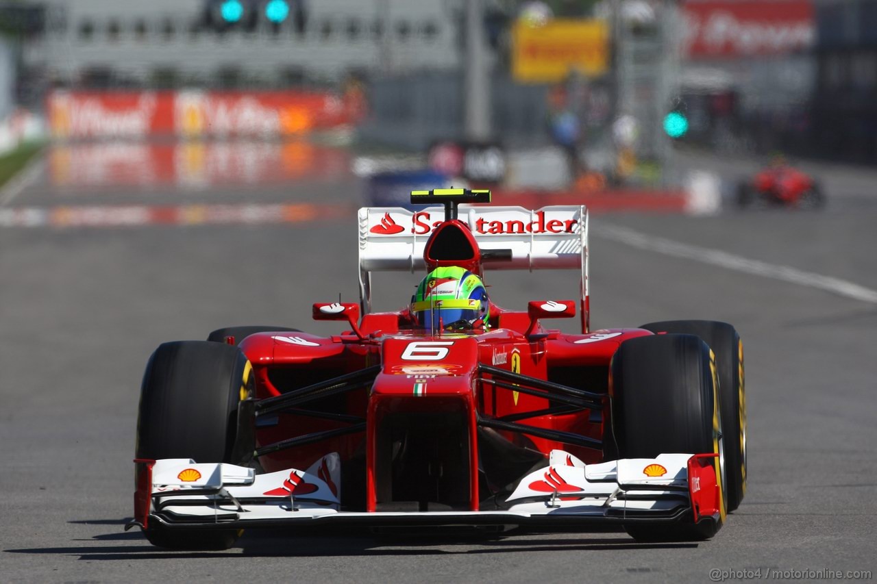 GP CANADA, 09.06.2012- Prove Libere 3, Felipe Massa (BRA) Ferrari F2012