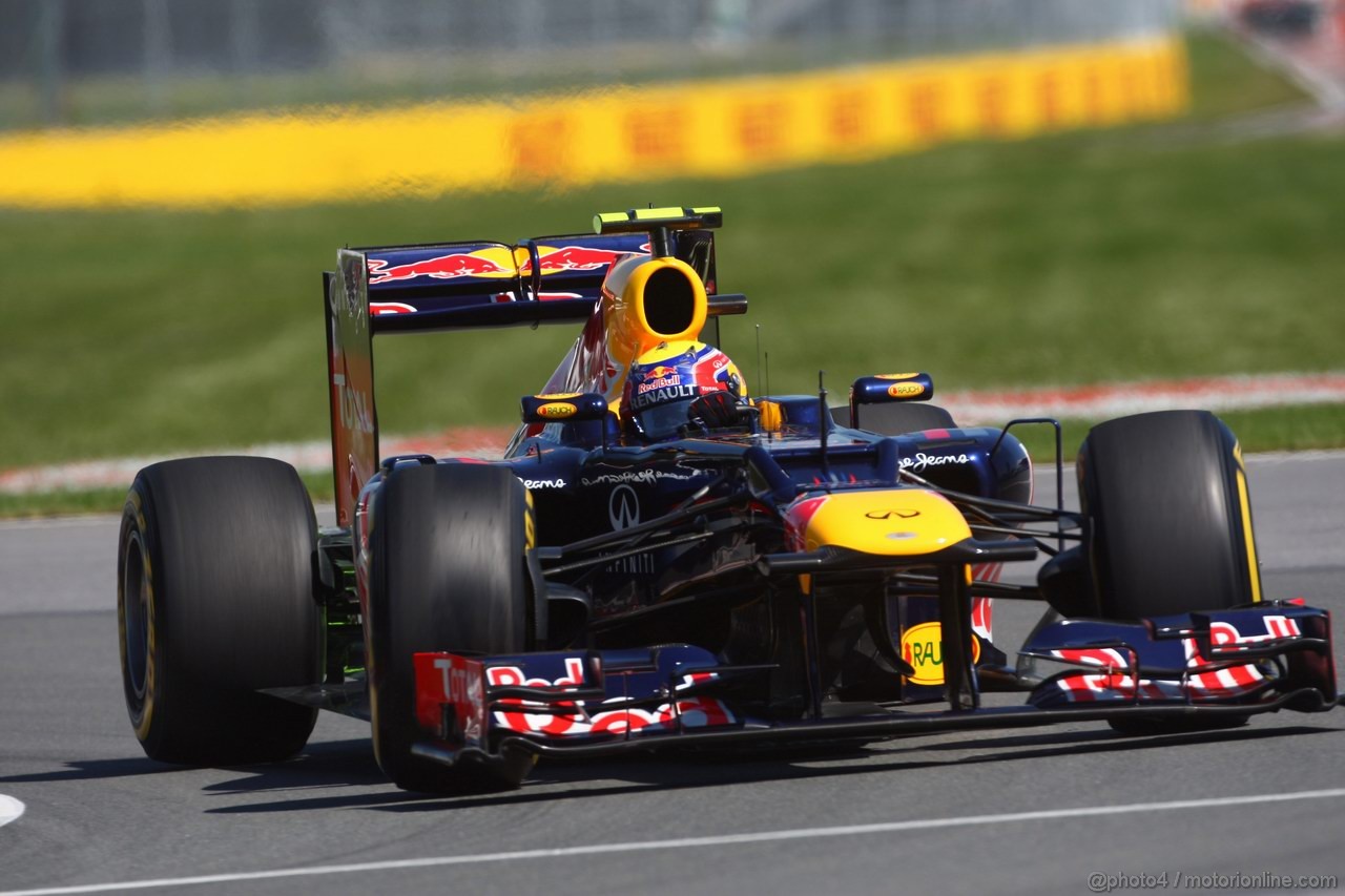 GP CANADA, 09.06.2012- Prove Libere 3, Mark Webber (AUS) Red Bull Racing RB8