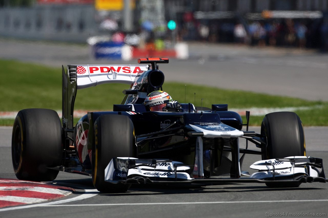 GP CANADA, 09.06.2012- Prove Libere 3, Pastor Maldonado (VEN) Williams F1 Team FW34