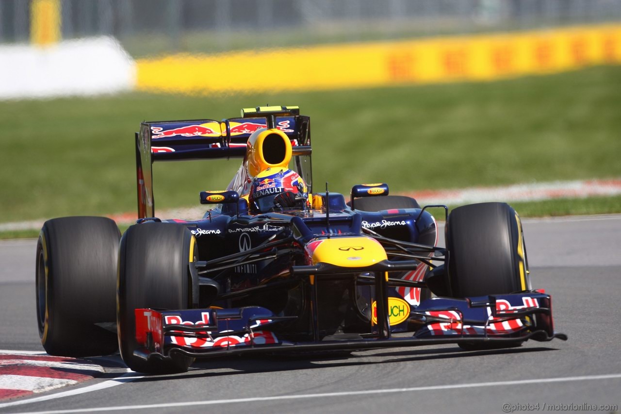 GP CANADA, 09.06.2012- Prove Libere 3, Mark Webber (AUS) Red Bull Racing RB8