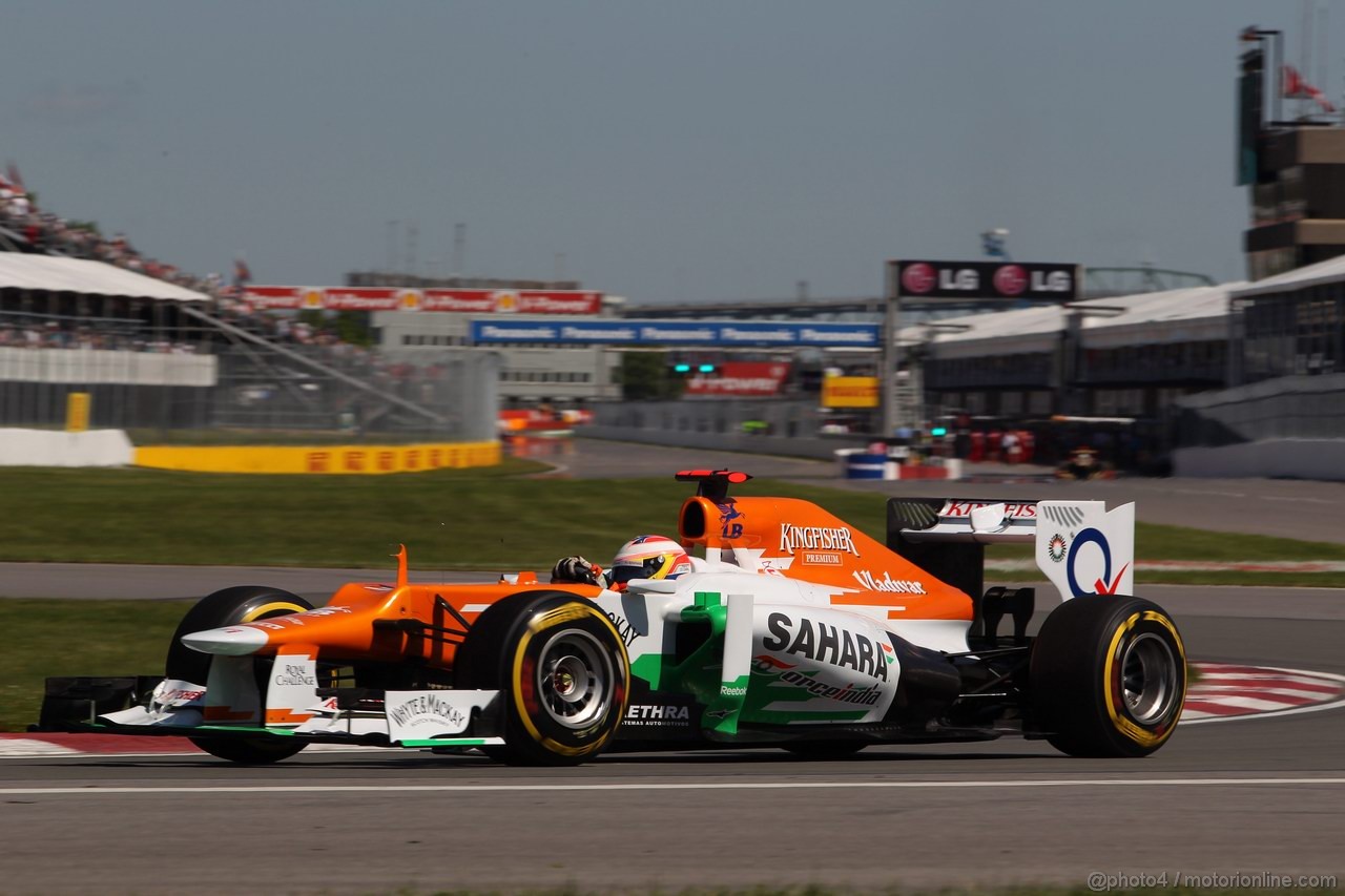GP CANADA, 09.06.2012- Prove Libere 3, Paul di Resta (GBR) Sahara Force India F1 Team VJM05 