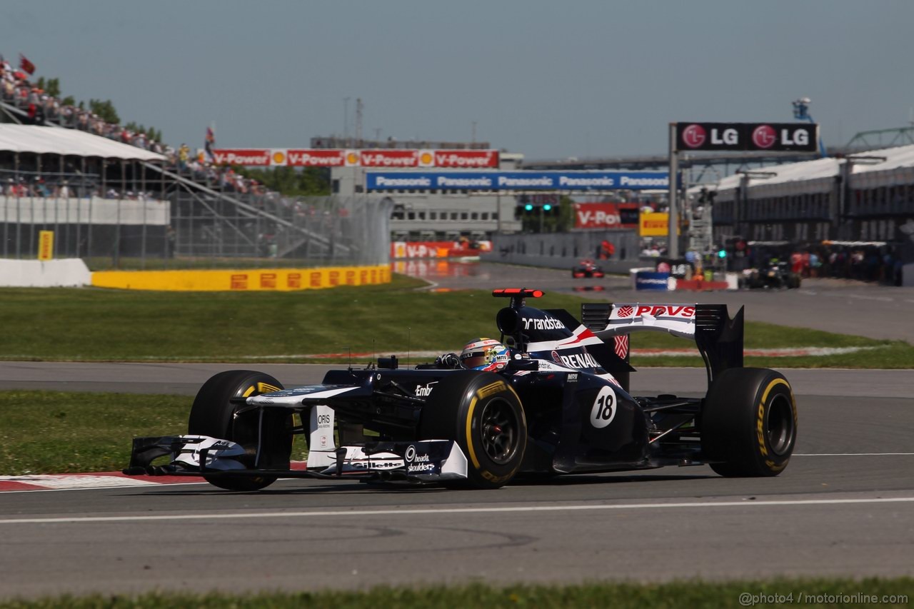GP CANADA, 09.06.2012- Prove Libere 3, Pastor Maldonado (VEN) Williams F1 Team FW34 