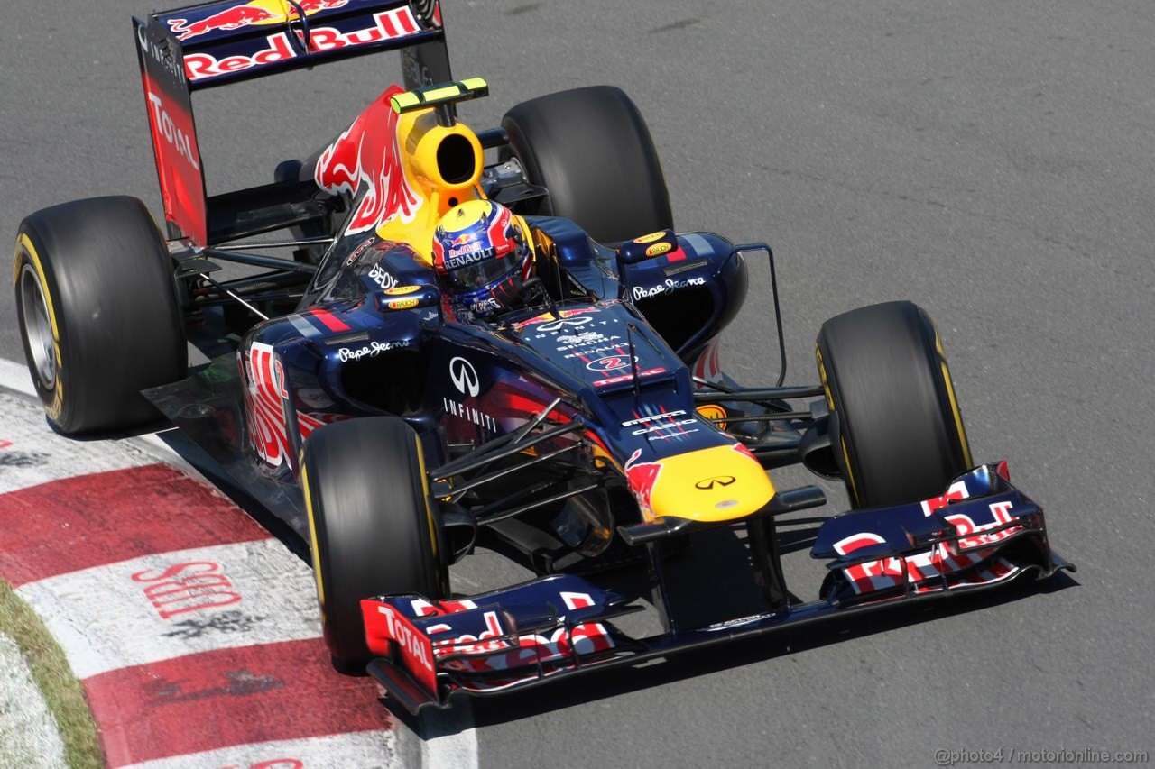 GP CANADA, 09.06.2012- Prove Libere 3, Mark Webber (AUS) Red Bull Racing RB8 