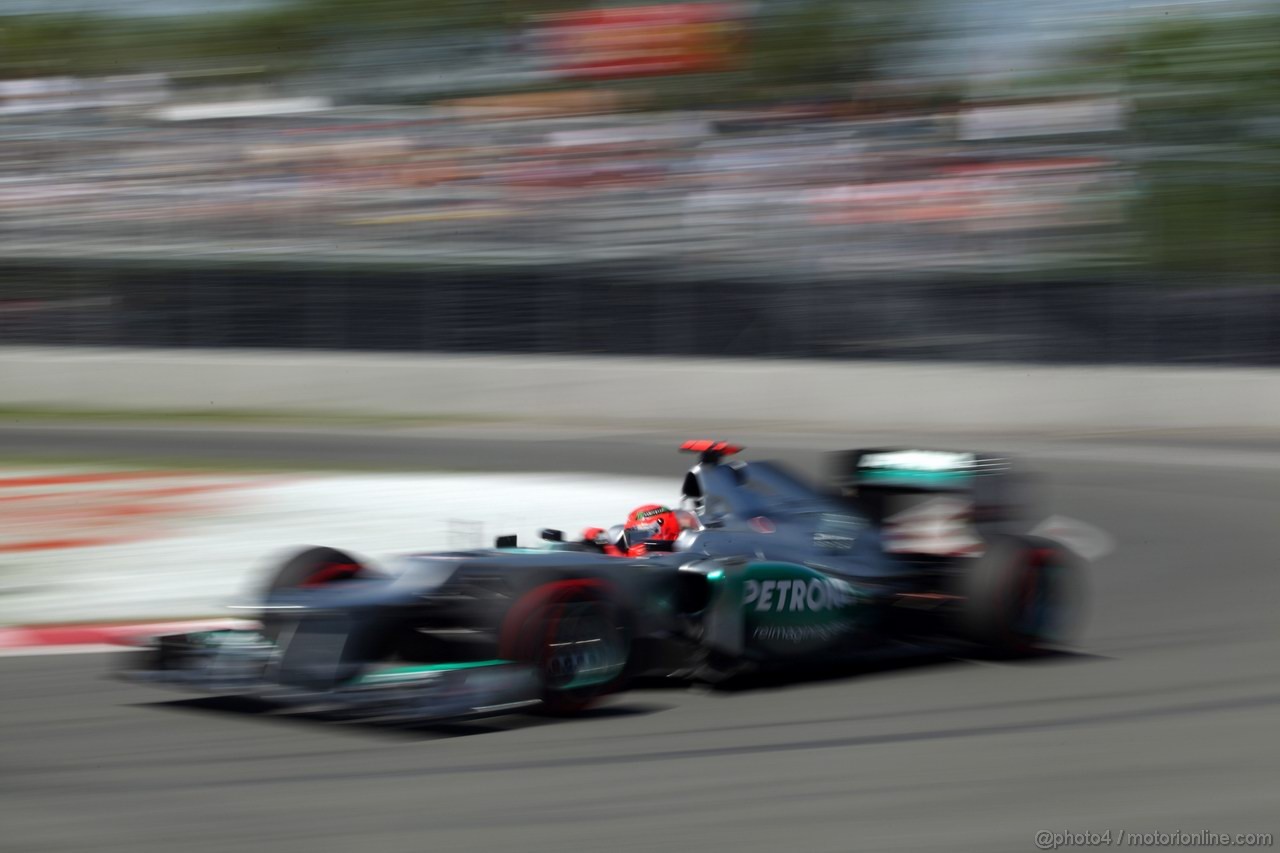 GP CANADA, 09.06.2012- Prove Libere 3, Michael Schumacher (GER) Mercedes AMG F1 W03