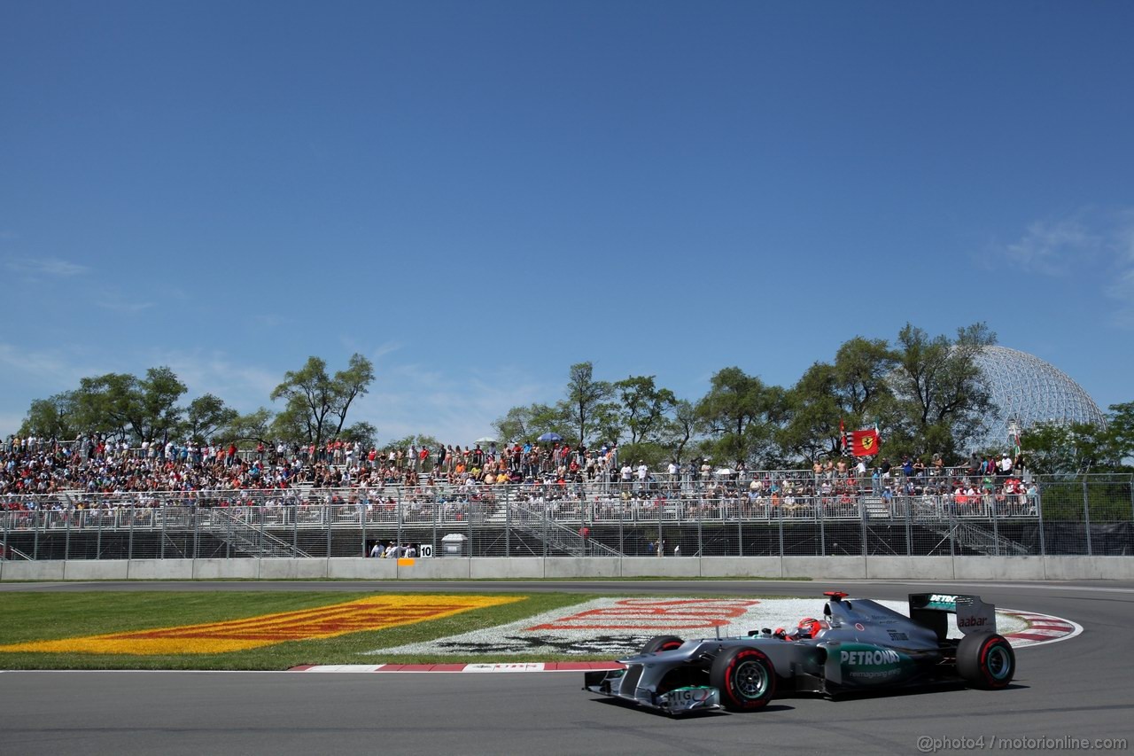 GP CANADA, 09.06.2012- Prove Libere 3, Michael Schumacher (GER) Mercedes AMG F1 W03
