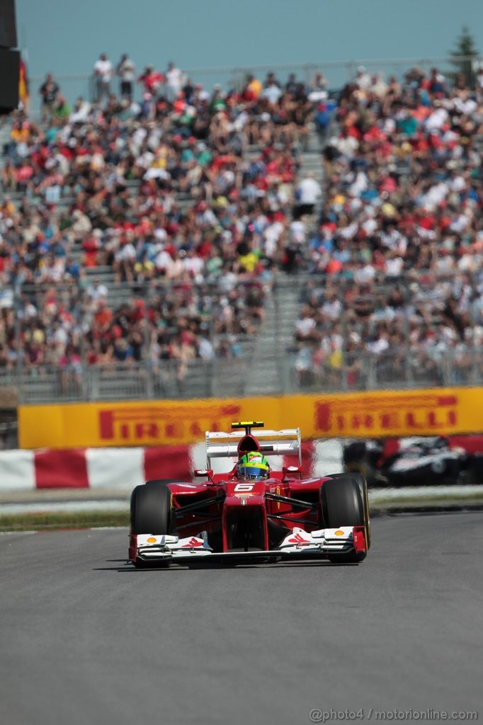 GP CANADA, 09.06.2012- Prove Libere 3, Felipe Massa (BRA) Ferrari F2012 