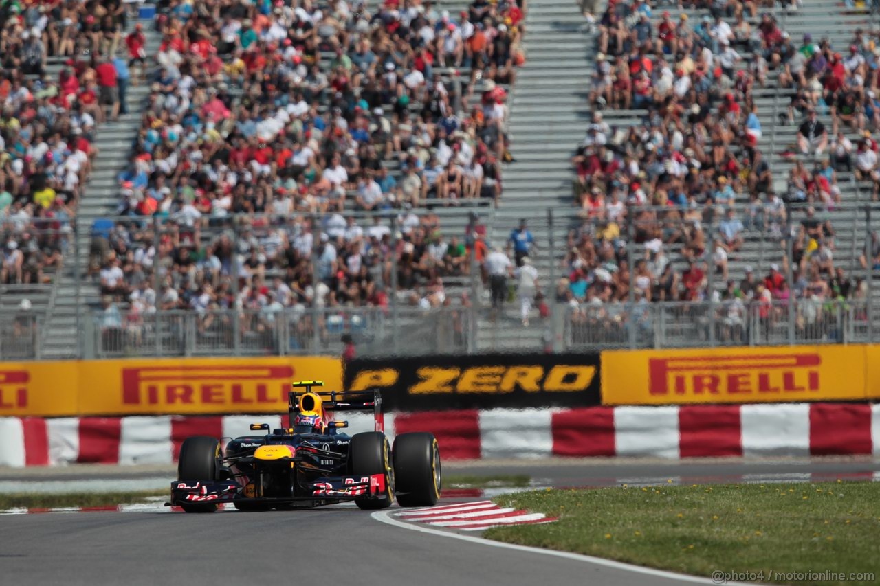 GP CANADA, 09.06.2012- Prove Libere 3, Mark Webber (AUS) Red Bull Racing RB8 