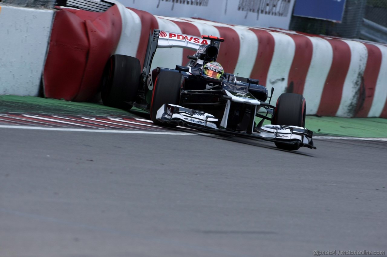 GP CANADA, 09.06.2012- Qualifiche, Crash, Pastor Maldonado (VEN) Williams F1 Team FW34 