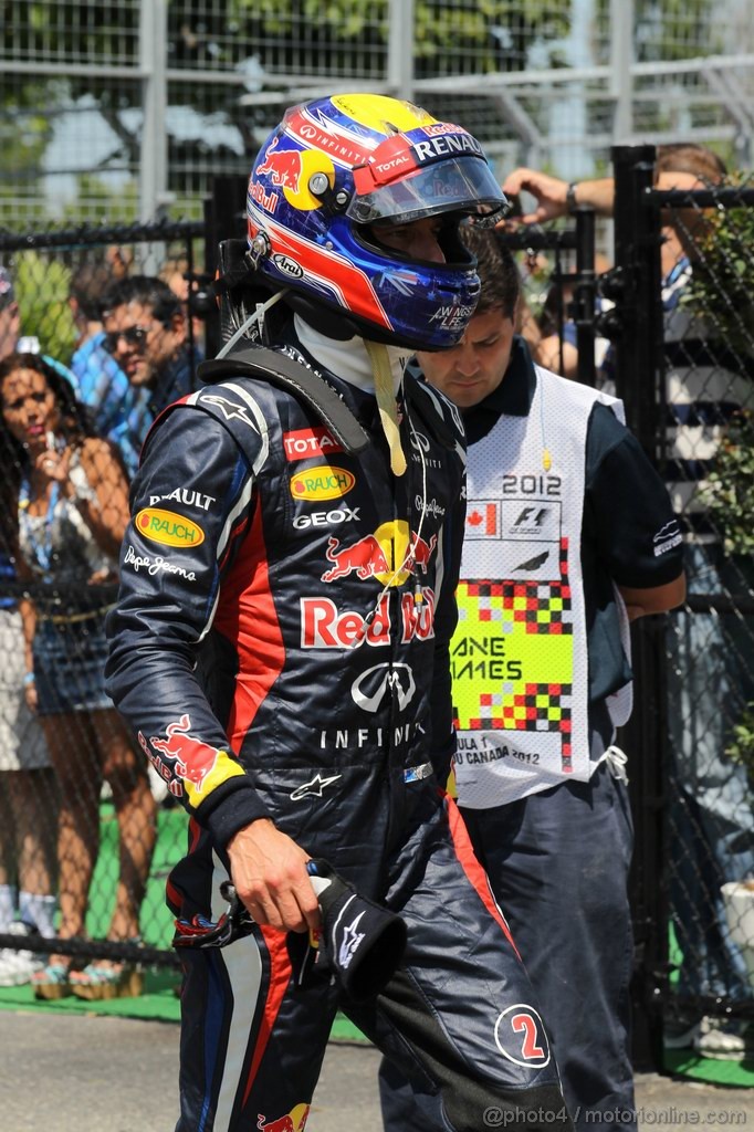 GP CANADA, 09.06.2012- Qualifiche, Mark Webber (AUS) Red Bull Racing RB8 