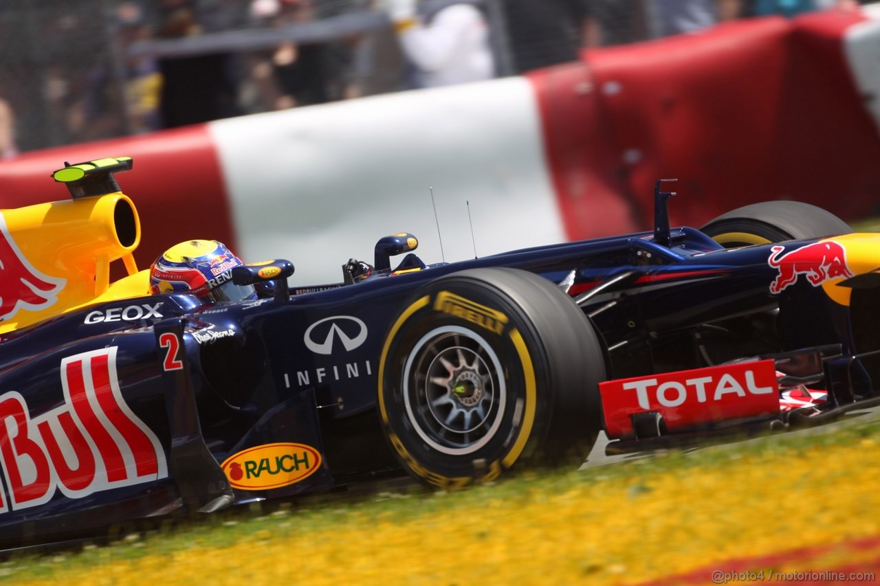 GP CANADA, 09.06.2012- Qualifiche, Mark Webber (AUS) Red Bull Racing RB8