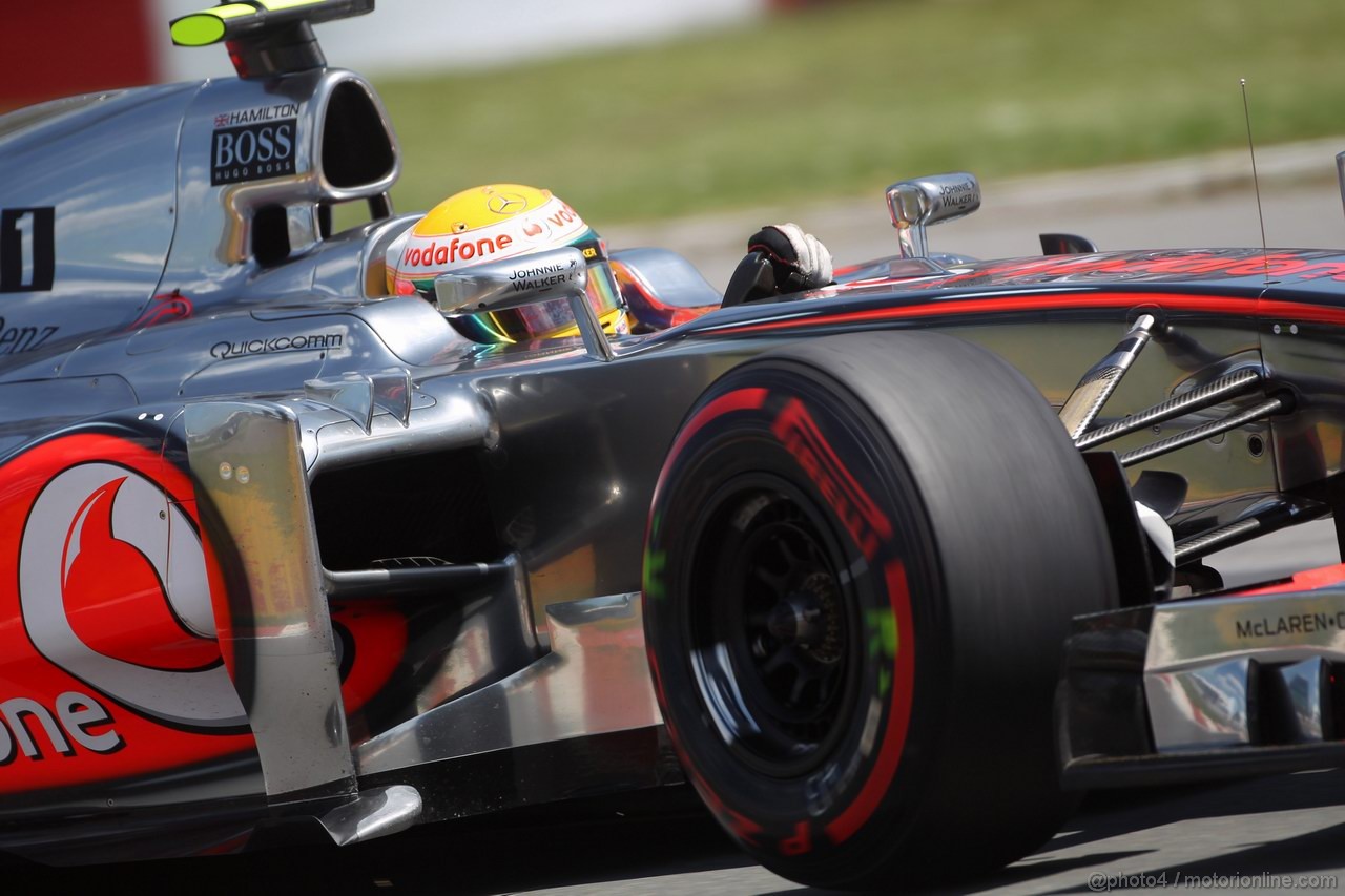 GP CANADA, 09.06.2012- Qualifiche, Lewis Hamilton (GBR) McLaren Mercedes MP4-27 