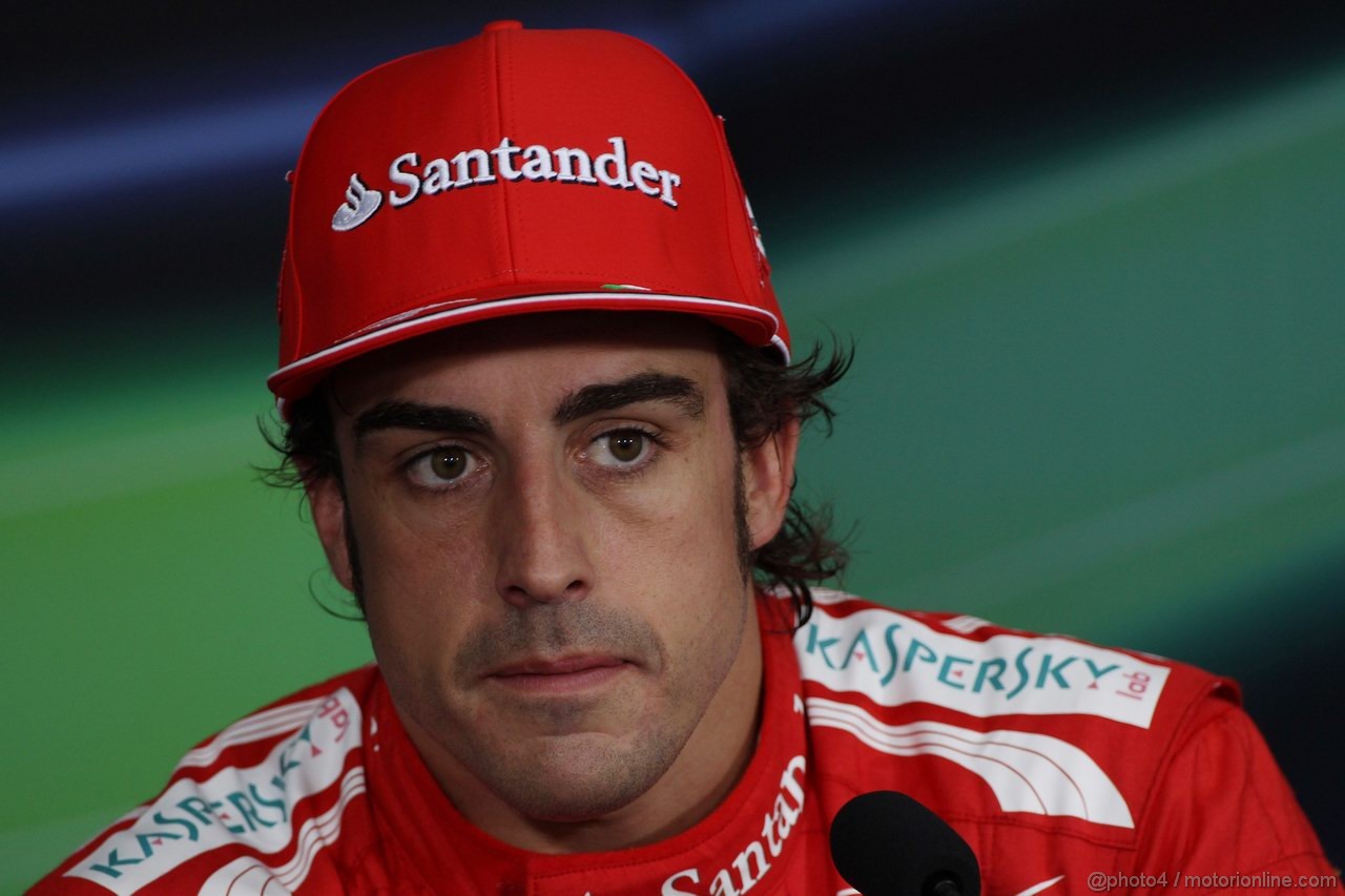 GP CANADA, 09.06.2012- Qualifiche, Conferenza Stampa, Fernando Alonso (ESP) Ferrari F2012