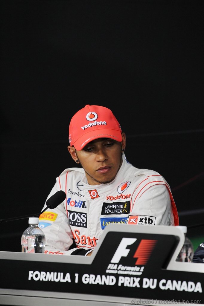GP CANADA, 09.06.2012- Qualifiche, Conferenza Stampa, Lewis Hamilton (GBR) McLaren Mercedes MP4-27
