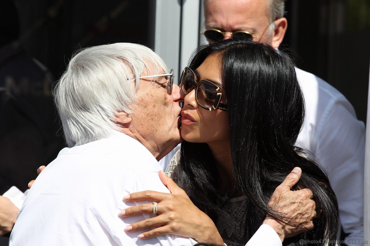 GP CANADA, 09.06.2012- Bernie Ecclestone (GBR), President e CEO of Formula One Management  e Nicole Scherzinger (USA), girlfriend of Lewis Hamilton (GBR) 