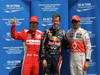 GP CANADA, 09.06.2012- Qualifiche, terzo Fernando Alonso (ESP) Ferrari F2012, Sebastian Vettel (GER) Red Bull Racing RB8 pole position e secondo Lewis Hamilton (GBR) McLaren Mercedes MP4-27 
