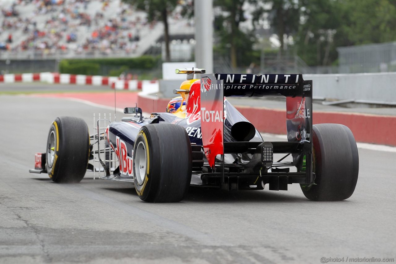 GP CANADA, 08.06.2012- Prove Libere 1, Mark Webber (AUS) Red Bull Racing RB8 