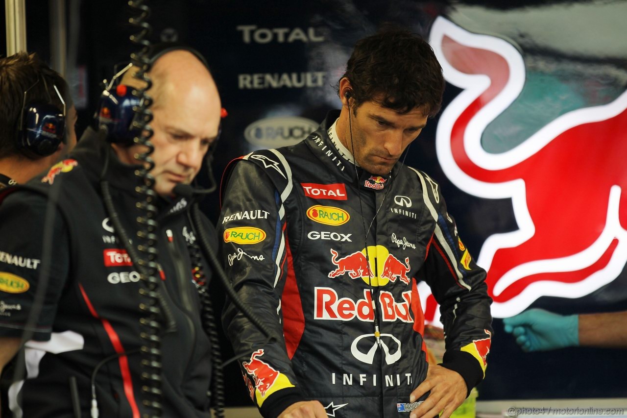 GP CANADA, 08.06.2012- Prove Libere 1, Mark Webber (AUS) Red Bull Racing RB8 e Adrian Newey (GBR), Red Bull Racing , Technical Operations Director 