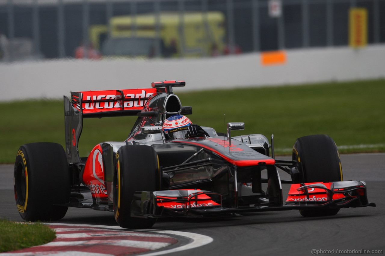 GP CANADA, 08.06.2012- Prove Libere 1,  Jenson Button (GBR) McLaren Mercedes MP4-27 