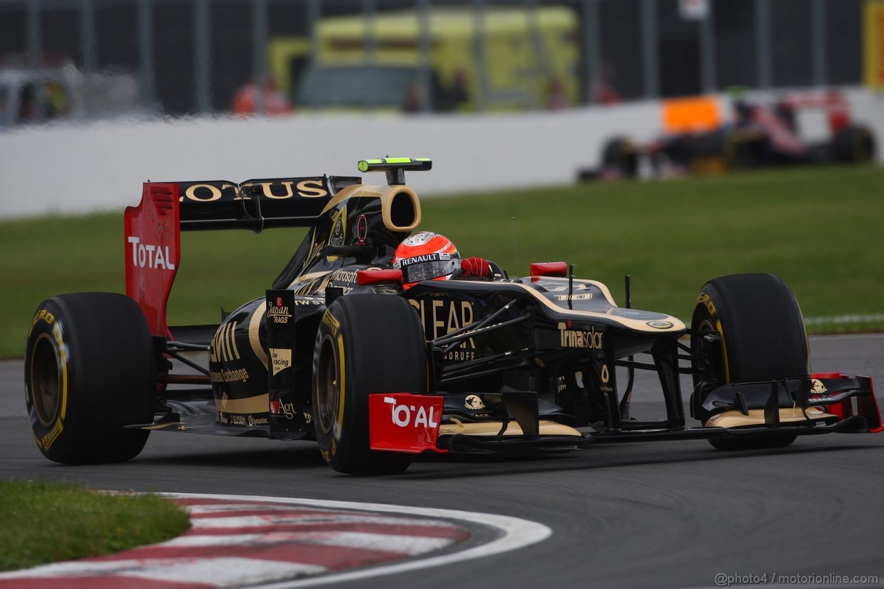GP CANADA, 08.06.2012- Prove Libere 1,  Romain Grosjean (FRA) Lotus F1 Team E20 