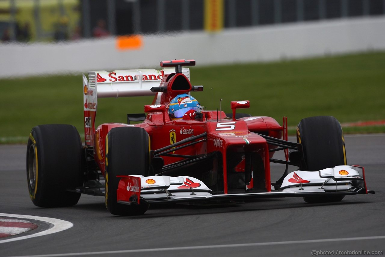 GP CANADA, 08.06.2012- Prove Libere 1,  Fernando Alonso (ESP) Ferrari F2012 