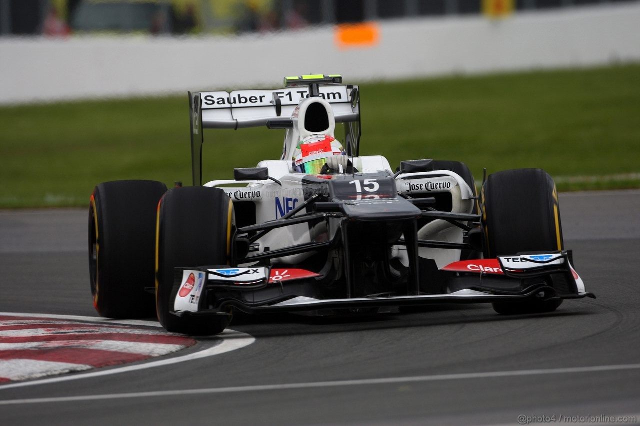GP CANADA, 08.06.2012- Prove Libere 1,  Sergio Pérez (MEX) Sauber F1 Team C31