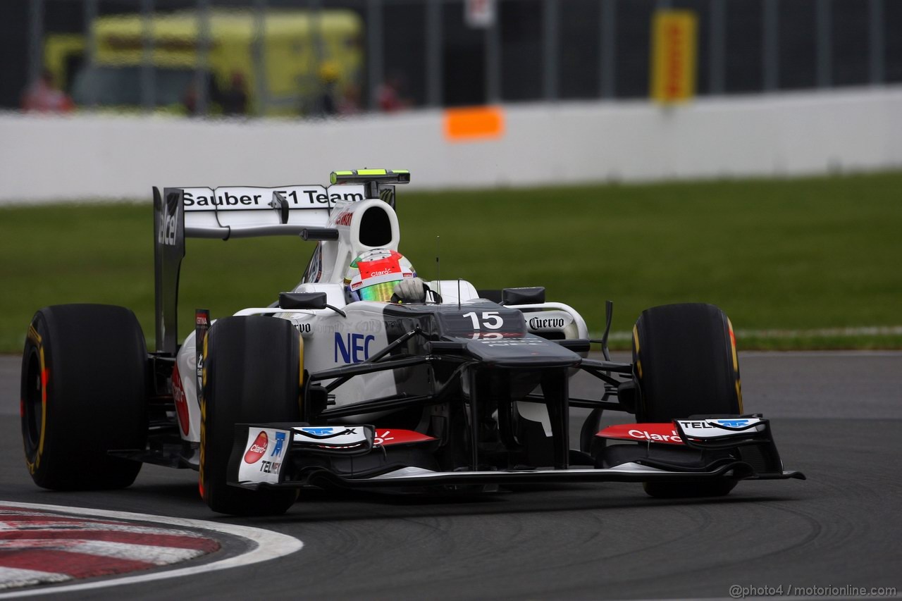 GP CANADA, 08.06.2012- Prove Libere 1,  Sergio Pérez (MEX) Sauber F1 Team C31