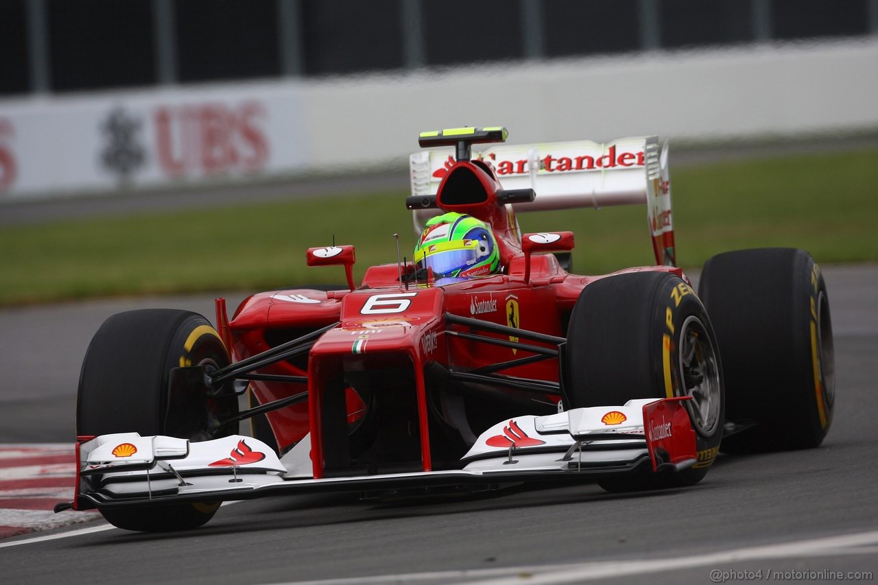 GP CANADA, 08.06.2012- Prove Libere 1, Felipe Massa (BRA) Ferrari F2012 