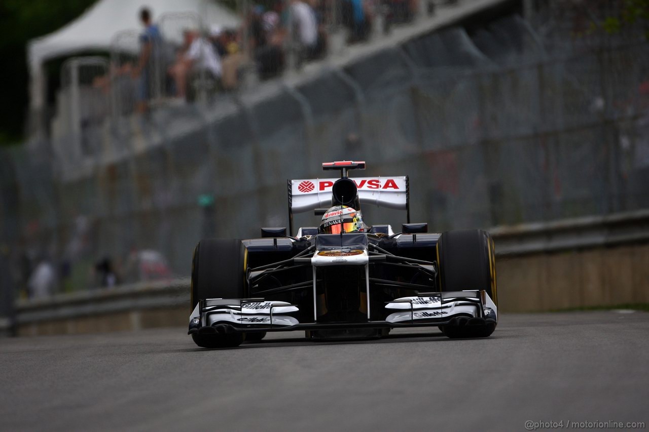 GP CANADA, 08.06.2012- Prove Libere 1,  Pastor Maldonado (VEN) Williams F1 Team FW34 