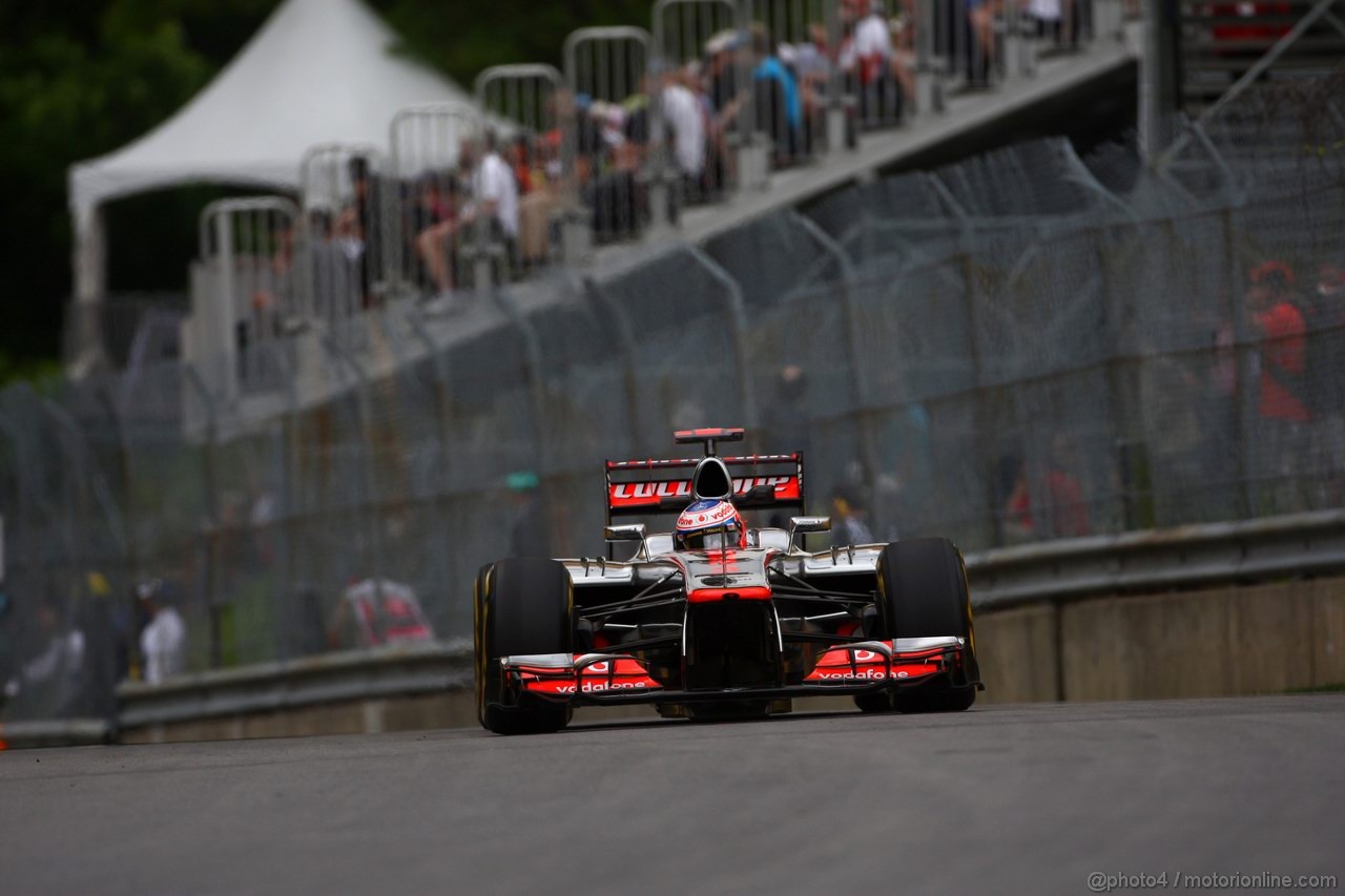 GP CANADA, 08.06.2012- Prove Libere 1,  Jenson Button (GBR) McLaren Mercedes MP4-27 