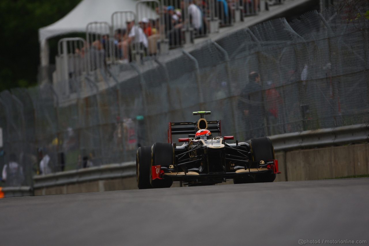 GP CANADA, 08.06.2012- Prove Libere 1,  Romain Grosjean (FRA) Lotus F1 Team E20