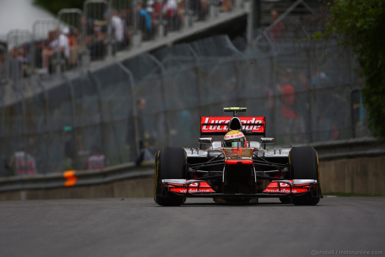 GP CANADA, 08.06.2012- Prove Libere 1,  Lewis Hamilton (GBR) McLaren Mercedes MP4-27