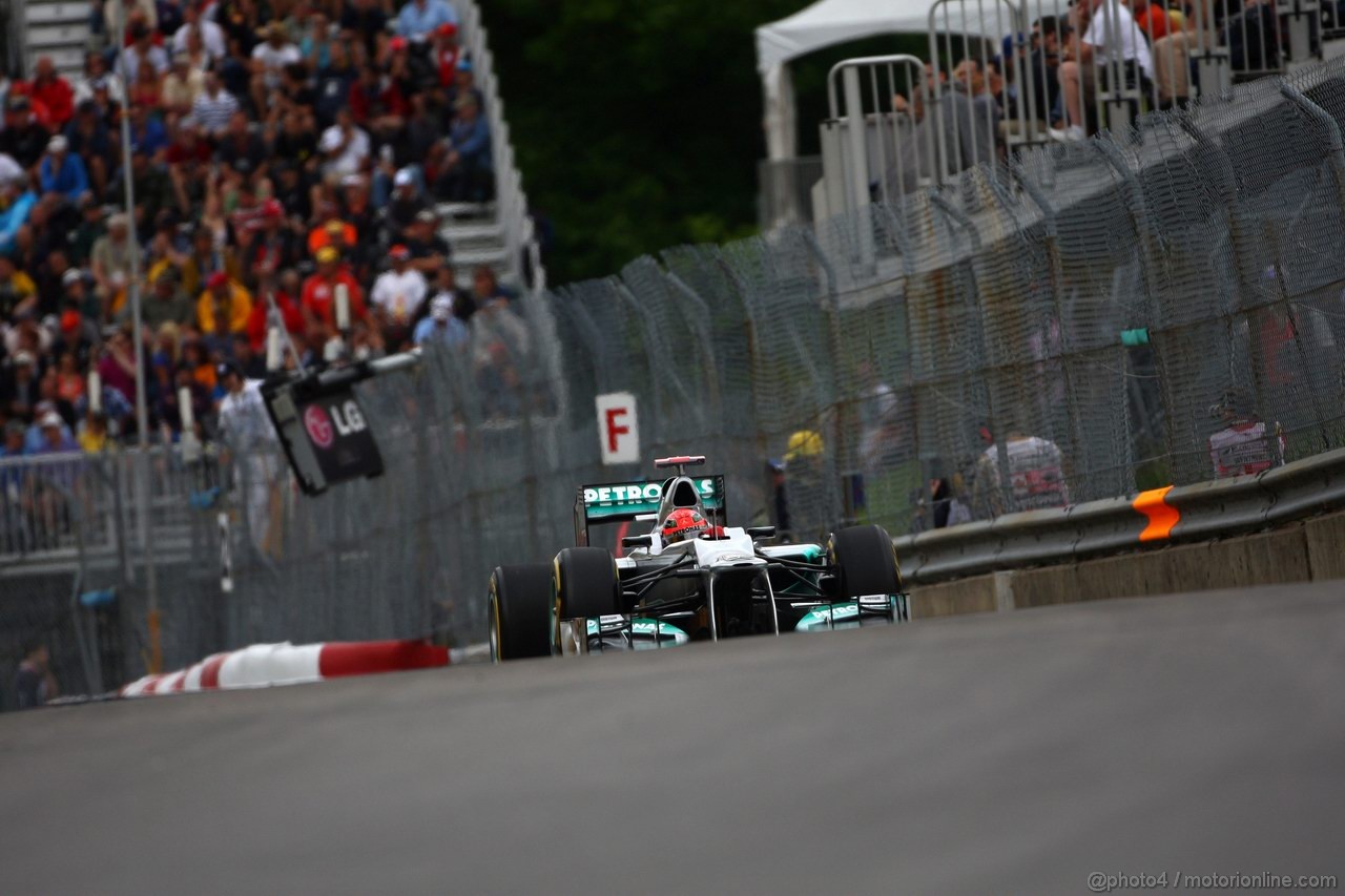 GP CANADA, 08.06.2012- Prove Libere 1,  Michael Schumacher (GER) Mercedes AMG F1 W03