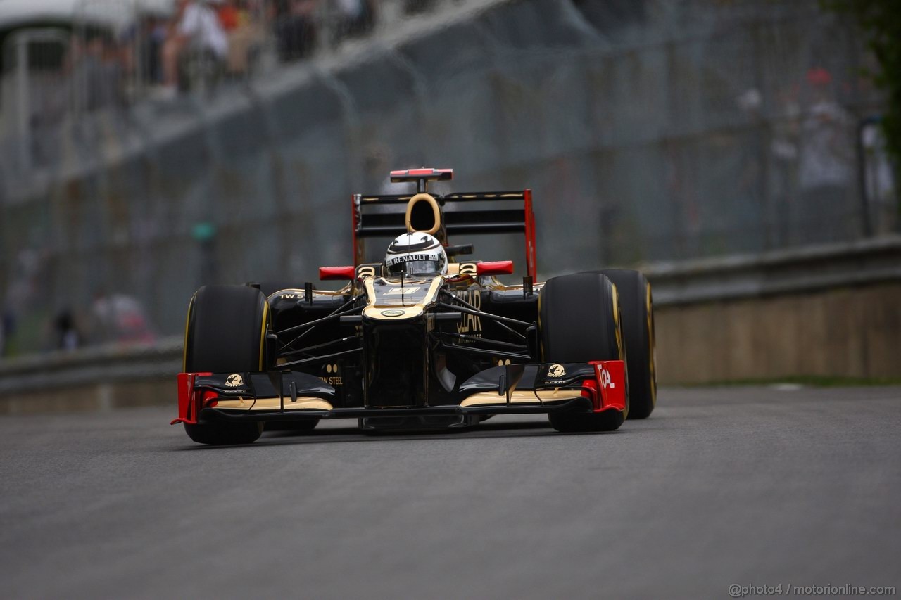 GP CANADA, 08.06.2012- Prove Libere 1,  Kimi Raikkonen (FIN) Lotus F1 Team E20