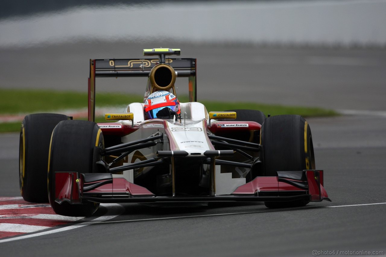GP CANADA, 08.06.2012- Prove Libere 1,  Narain Karthikeyan (IND) HRT Formula 1 Team F112 