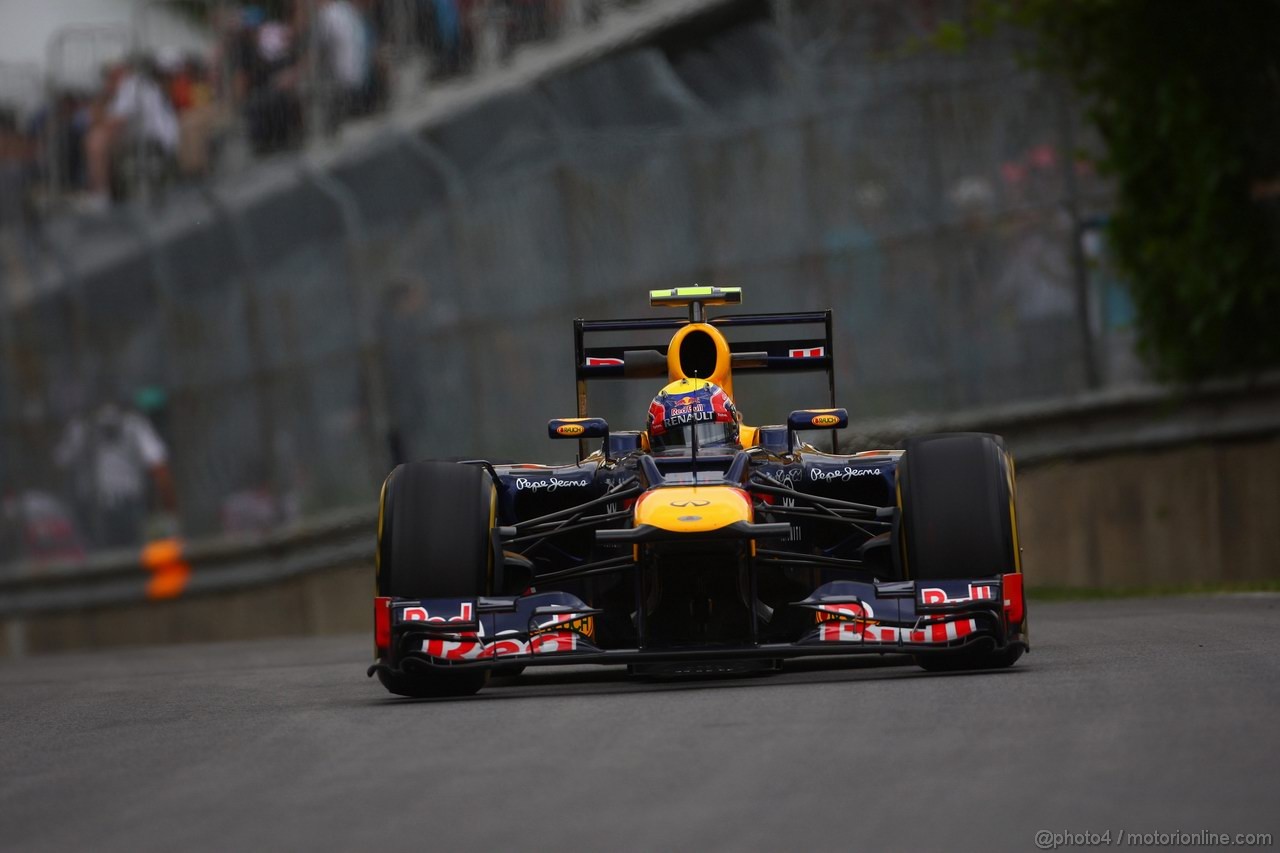 GP CANADA, 08.06.2012- Prove Libere 1,  Mark Webber (AUS) Red Bull Racing RB8 