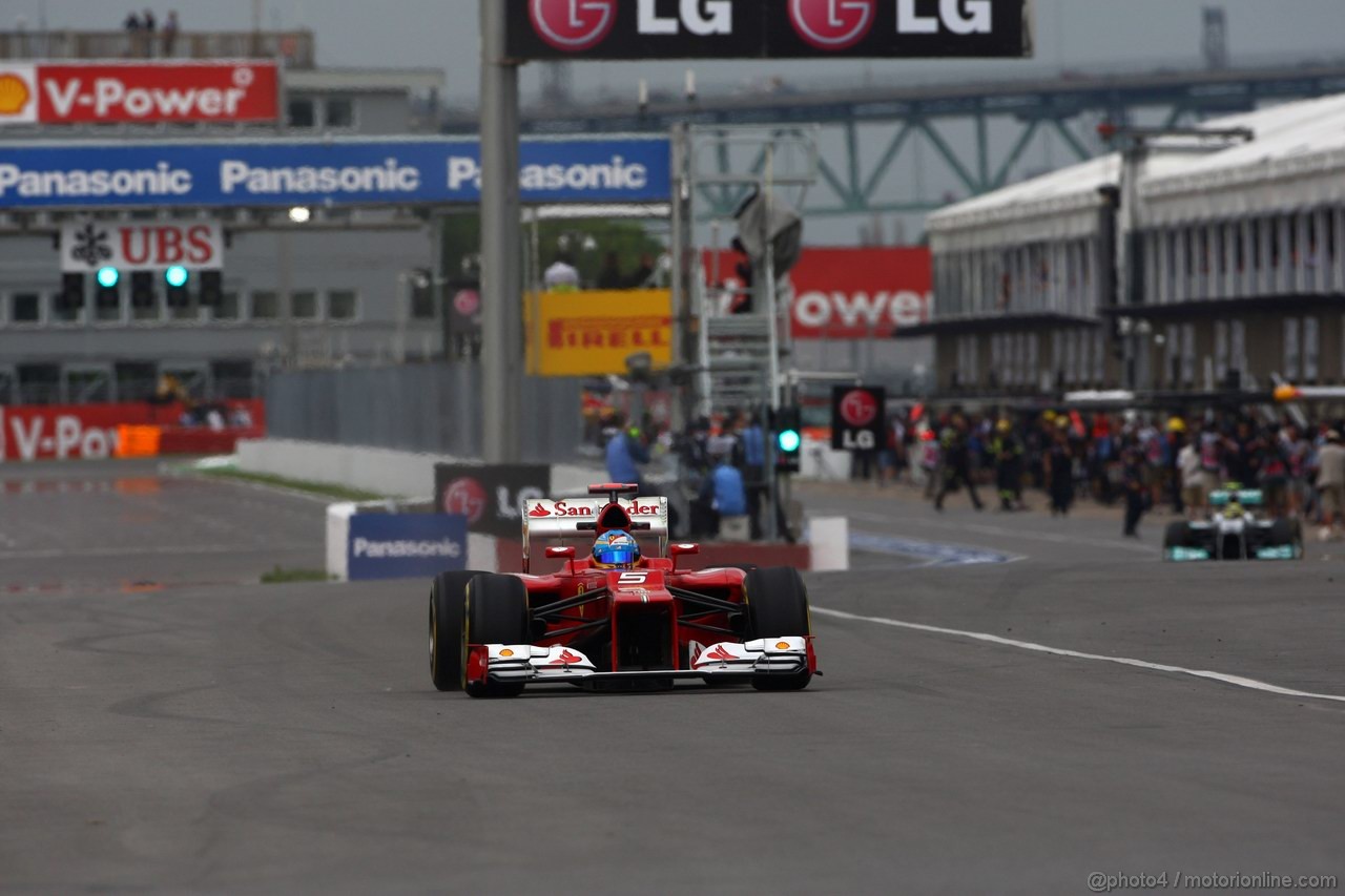 GP CANADA, 08.06.2012- Prove Libere 1,  Fernando Alonso (ESP) Ferrari F2012 