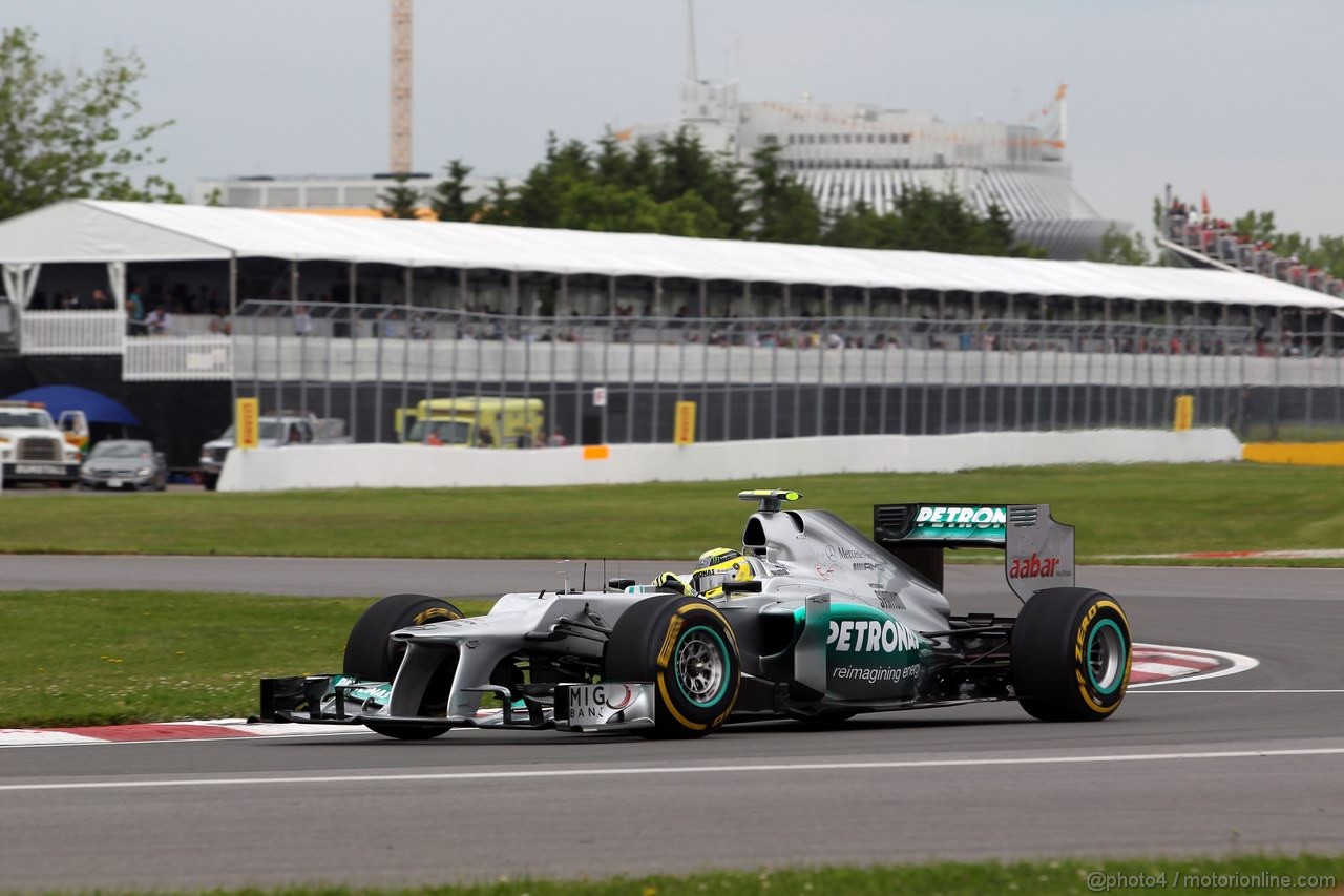 GP CANADA, 08.06.2012- Prove Libere 1,  Nico Rosberg (GER) Mercedes AMG F1 W03 