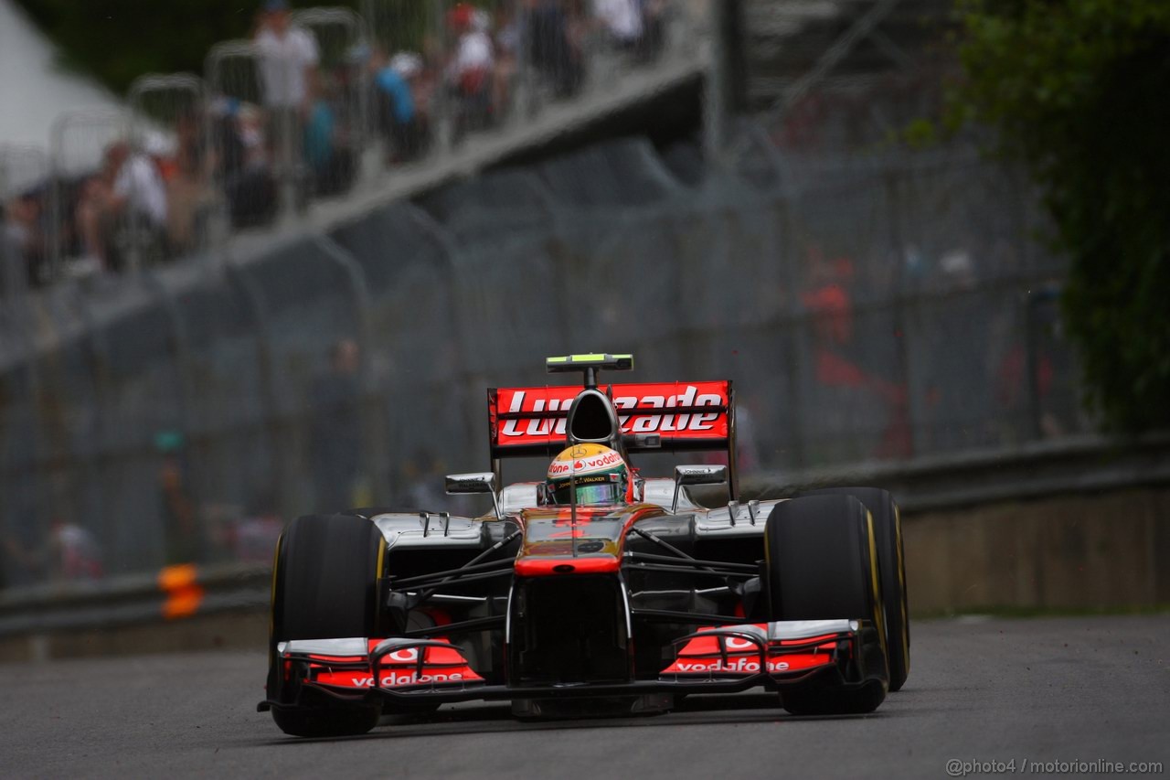 GP CANADA, 08.06.2012- Prove Libere 1,  Lewis Hamilton (GBR) McLaren Mercedes MP4-27 