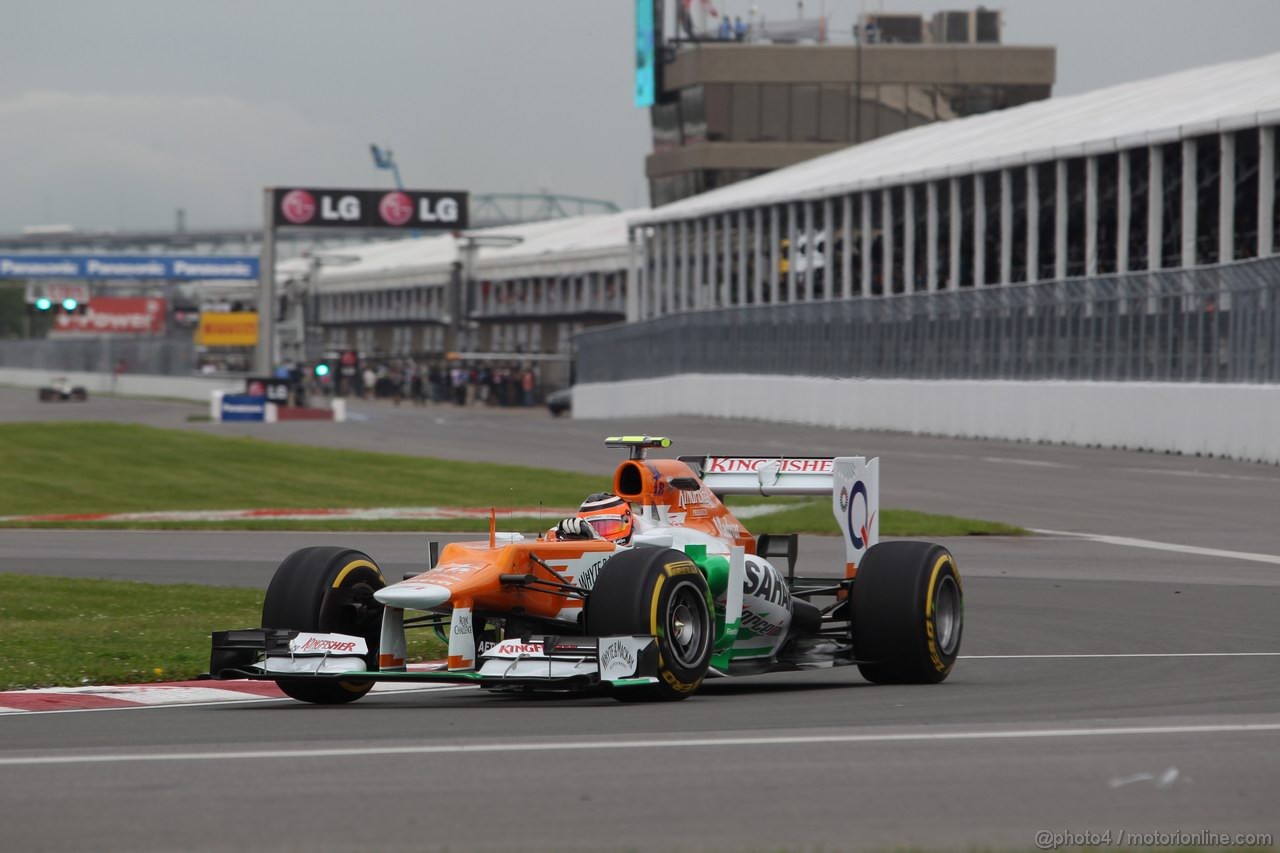 GP CANADA, 08.06.2012- Prove Libere 1,  Nico Hulkenberg (GER) Sahara Force India F1 Team VJM05 