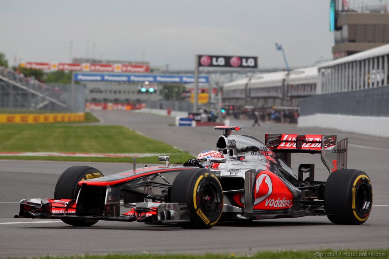 GP CANADA, 08.06.2012- Prove Libere 1,  Jenson Button (GBR) McLaren Mercedes MP4-27 