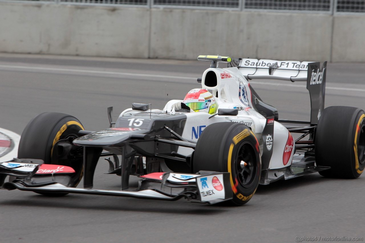 GP CANADA, 08.06.2012- Prove Libere 1,  Sergio Pérez (MEX) Sauber F1 Team C31 