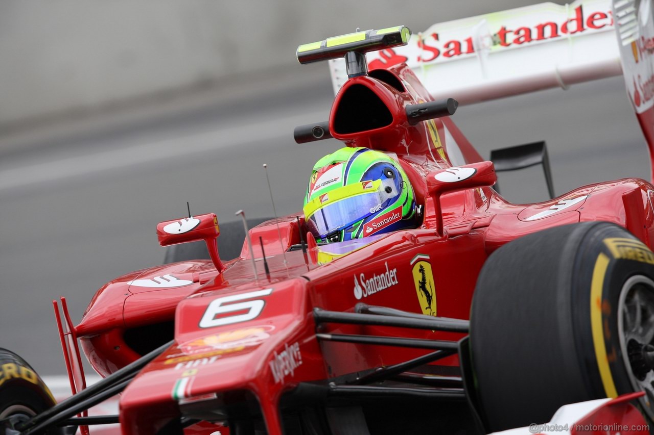 GP CANADA, 08.06.2012- Prove Libere 1,  Felipe Massa (BRA) Ferrari F2012 