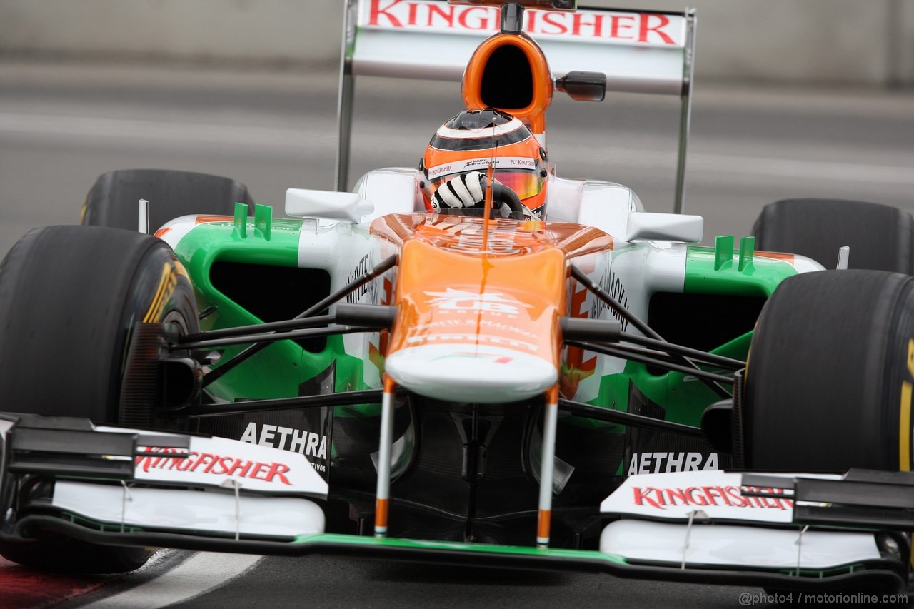 GP CANADA, 08.06.2012- Prove Libere 1,  Nico Hulkenberg (GER) Sahara Force India F1 Team VJM05 