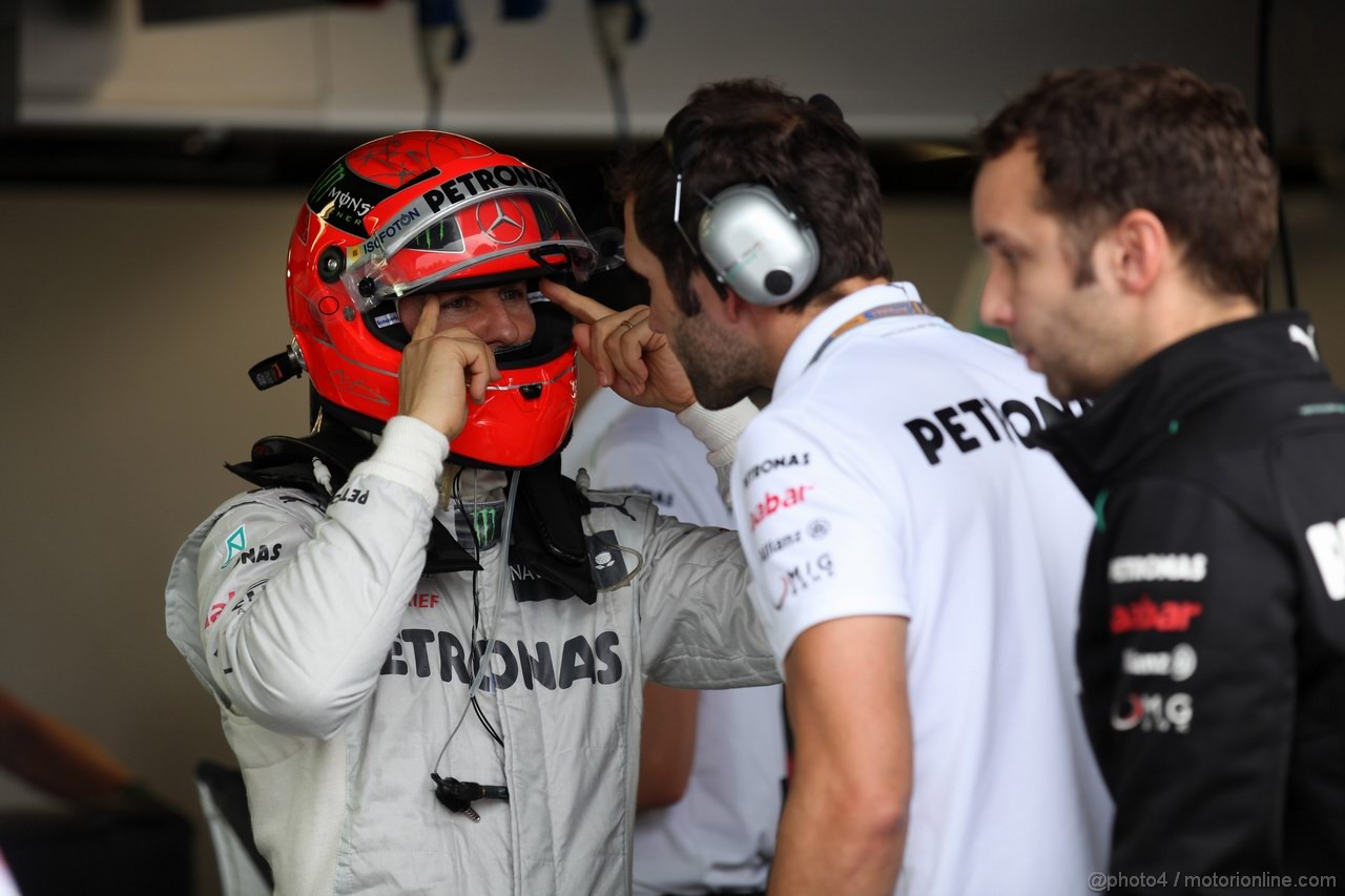 GP CANADA, 08.06.2012- Prove Libere 1,  Michael Schumacher (GER) Mercedes AMG F1 W03 