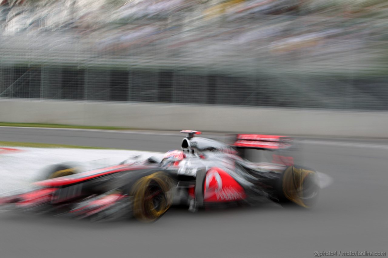 GP CANADA, 08.06.2012- Prove Libere 1,  Jenson Button (GBR) McLaren Mercedes MP4-27 
