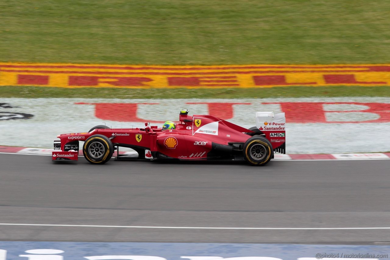 GP CANADA, 08.06.2012- Prove Libere 1,  Felipe Massa (BRA) Ferrari F2012 